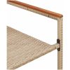 Stapelbara Trädgårdstolar - 2-pack i Beige Poly Rattan vidaXL 54 x 56 x 90 cm – miniatyr 9