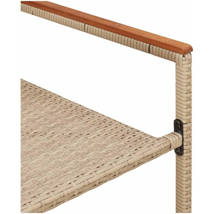 Stapelbara Trädgårdstolar - 2-pack i Beige Poly Rattan vidaXL 54 x 56 x 90 cm – bild 9