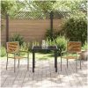 Stapelbara Trädgårdstolar - 2 st i Grå Poly Rattan vidaXL 54 x 56 x 90 cm – miniatyr 3