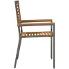 Stapelbara Trädgårdstolar - 2 st i Grå Poly Rattan vidaXL 54 x 56 x 90 cm – miniatyr 6