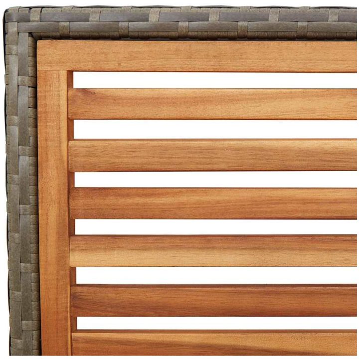 Stapelbara Trädgårdstolar - 2 st i Grå Poly Rattan vidaXL 54 x 56 x 90 cm – bild 8