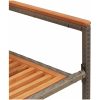 Stapelbara Trädgårdstolar - 2 st i Grå Poly Rattan vidaXL 54 x 56 x 90 cm – miniatyr 9