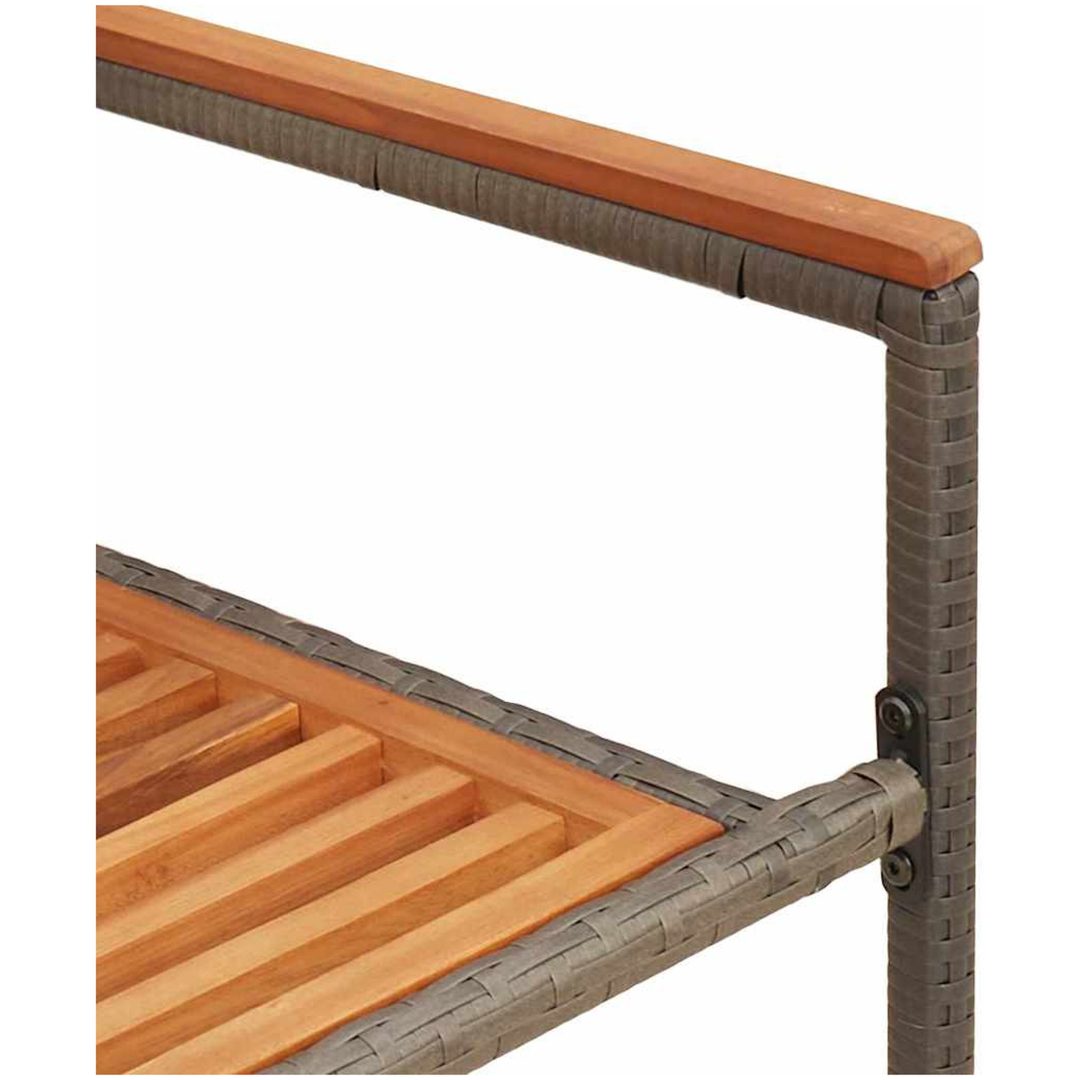 Stapelbara Trädgårdstolar - 2 st i Grå Poly Rattan vidaXL 54 x 56 x 90 cm – bild 9