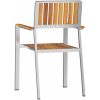 Stapelbara Trädgårdstolar 2 st Massivt Akacia & Rostfritt Stål vidaXL 56 x 54.5 x 87 cm – miniatyr 7