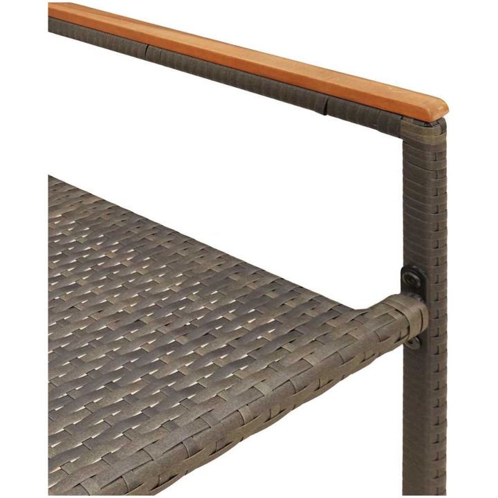 Stapelbara Trädgårdstolar, set om 2 i grå polyrotting. vidaXL 54 x 56 x 90 cm – bild 9