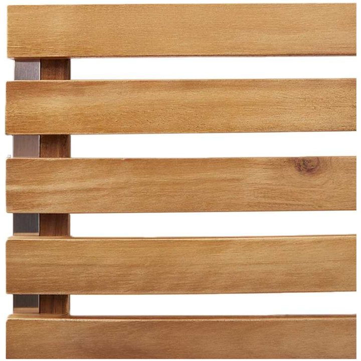 Stapelbara Utemöbler 2 st Massivt Akaciaträ & Rostfritt Stål vidaXL 56 x 54.5 x 87 cm – bild 9