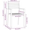 Stapelbara Utemöbler 2 st Massivt Akaciaträ & Rostfritt Stål vidaXL 56 x 54.5 x 87 cm – miniatyr 10