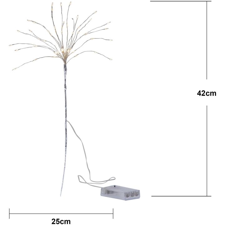 Star Trading Dekorationskvist Firework Silver – bild 7
