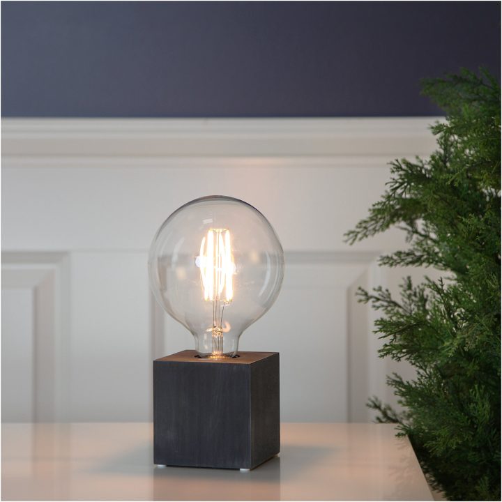 Star Trading Lampfot E27 Kub Svart – bild 9