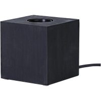 Star Trading Lampfot E27 Kub Svart