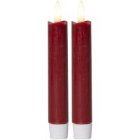 Star Trading LED Antikljus 2-pack Flamme Röd
