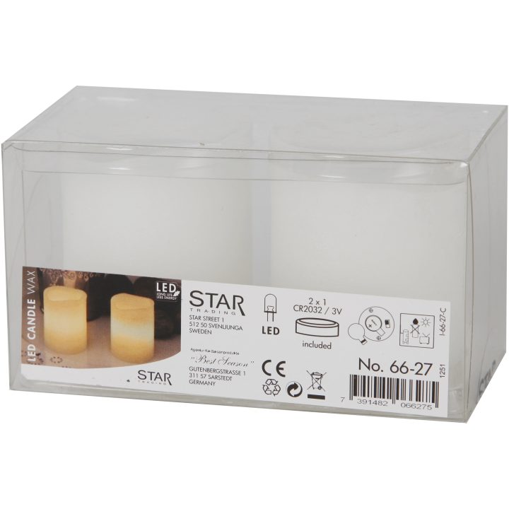 Star Trading LED Blockljus 2-pack May Vit – bild 4