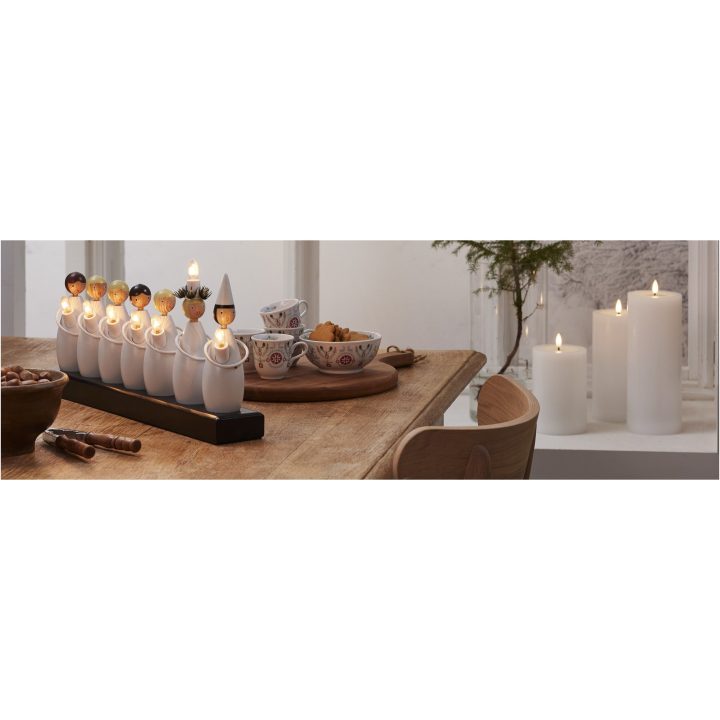 Star Trading LED Blockljus Flamme Flow Vit – bild 7