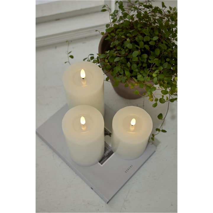 Star Trading LED Blockljus Flamme Flow Vit – bild 9