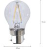 Star Trading LED-lampa B22 G45 Clear – miniatyr 1