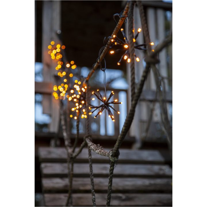 Star Trading Ljusslinga Flower Curtain Svart – bild 4