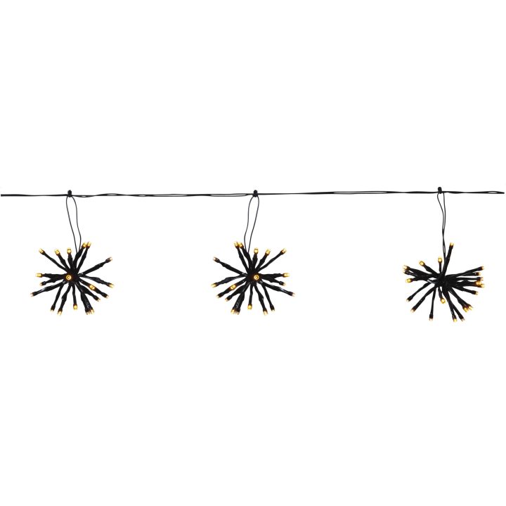Star Trading Ljusslinga Flower Curtain Svart – bild 7