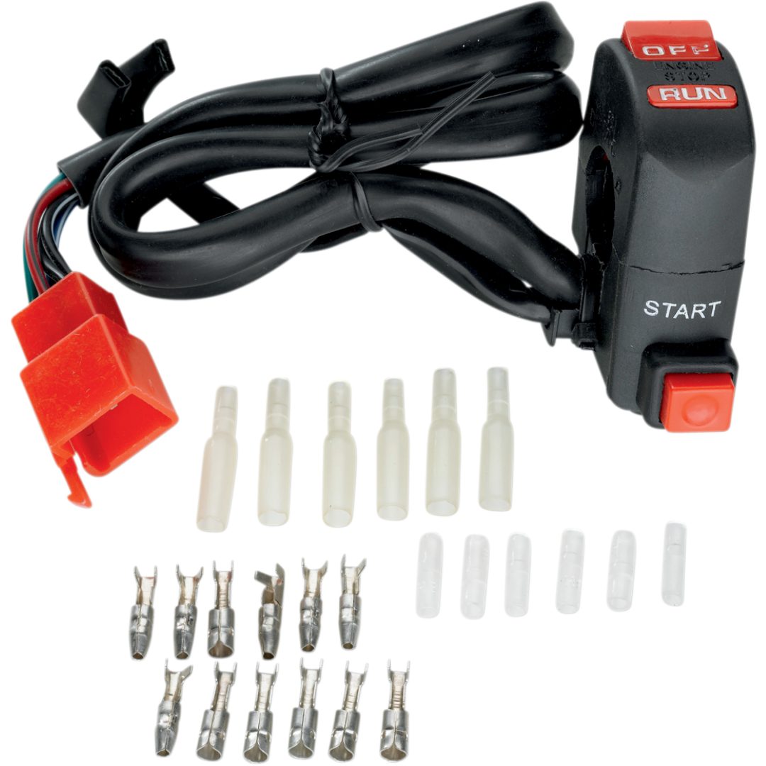 Start Stop-knapp Svart Röd MOOSE OFFROAD HARD-PARTS