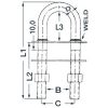 Stävögla Rostfritt Stål 12.5x136mm Osculati – miniatyr 2