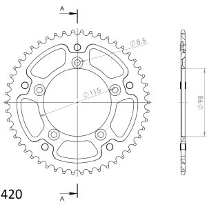 Stealth Rear sprocket Black SUPERSPROX