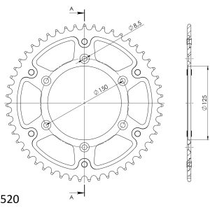 Stealth Rear sprocket Blue SUPERSPROX