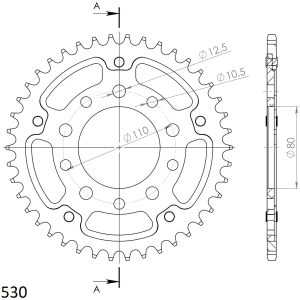 Stealth Rear sprocket Gold SUPERSPROX