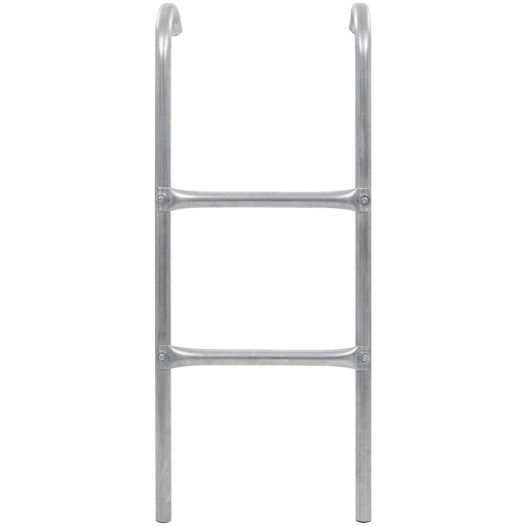 Stege till studsmatta 2 steg stål silver vidaXL 72 cm – bild 2