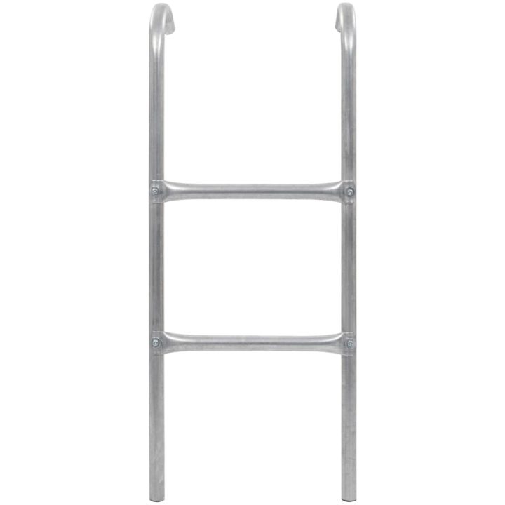 Stege till studsmatta 2 steg stål silver vidaXL 72 cm – bild 2