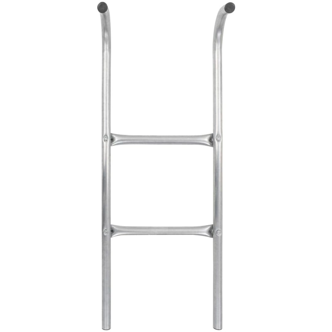 Stege till studsmatta 2 steg stål silver vidaXL 72 cm – bild 3