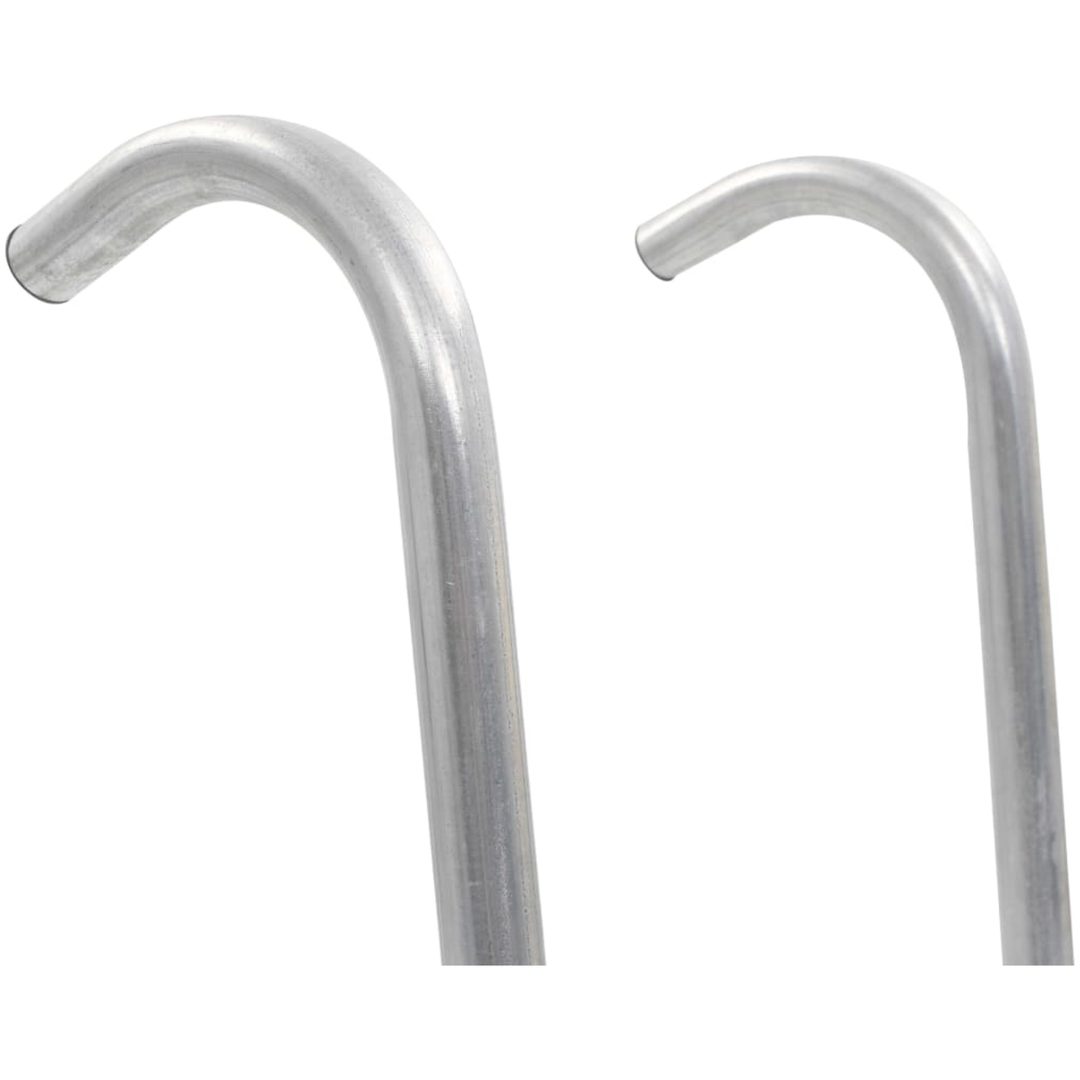 Stege till studsmatta 2 steg stål silver vidaXL 72 cm – bild 4