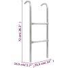 Stege till studsmatta 2 steg stål silver vidaXL 72 cm – miniatyr 5