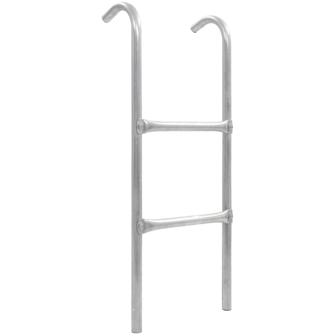 Stege till studsmatta 2 steg stål silver vidaXL 72 cm