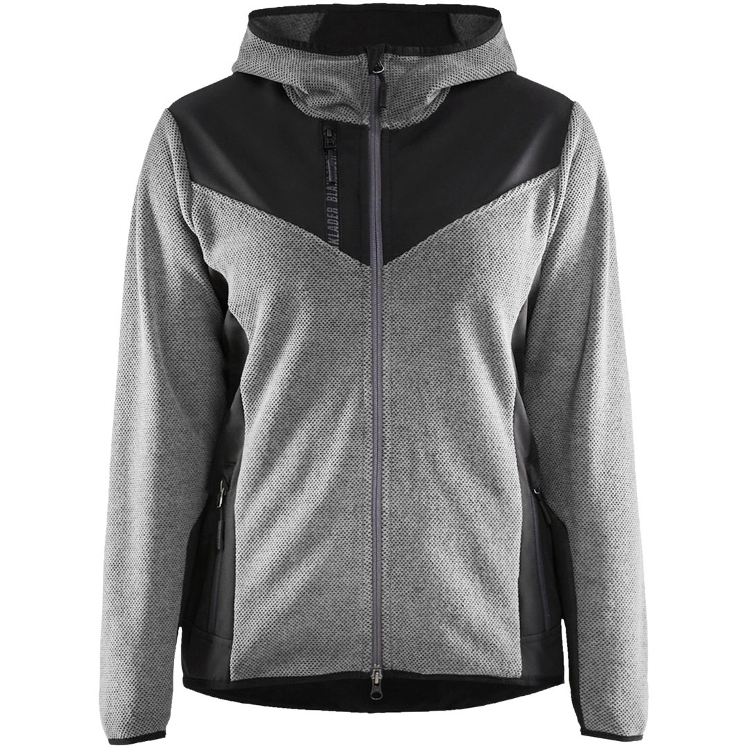 Stickad Jacka Svart/grå 59412536 Blåkläder JACKET 59412536 GREYMEL/BL XS