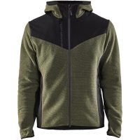 Stickad Jacka Svart/grön 59402536 Blåkläder
