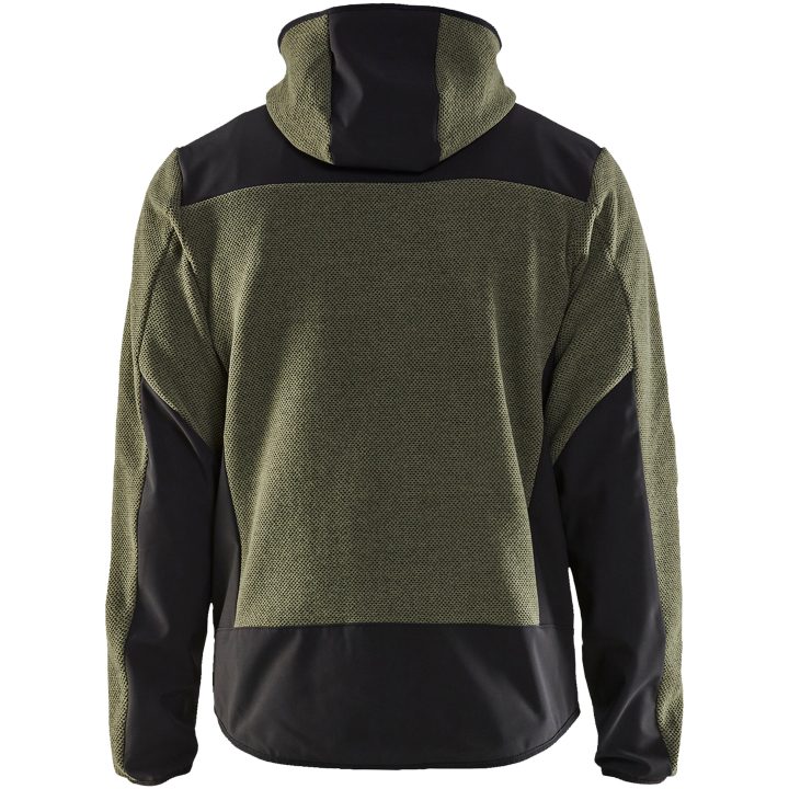 Stickad Jacka Svart/grön 59402536 Blåkläder JACKET 59402536 GREEN/BLA XS – bild 2
