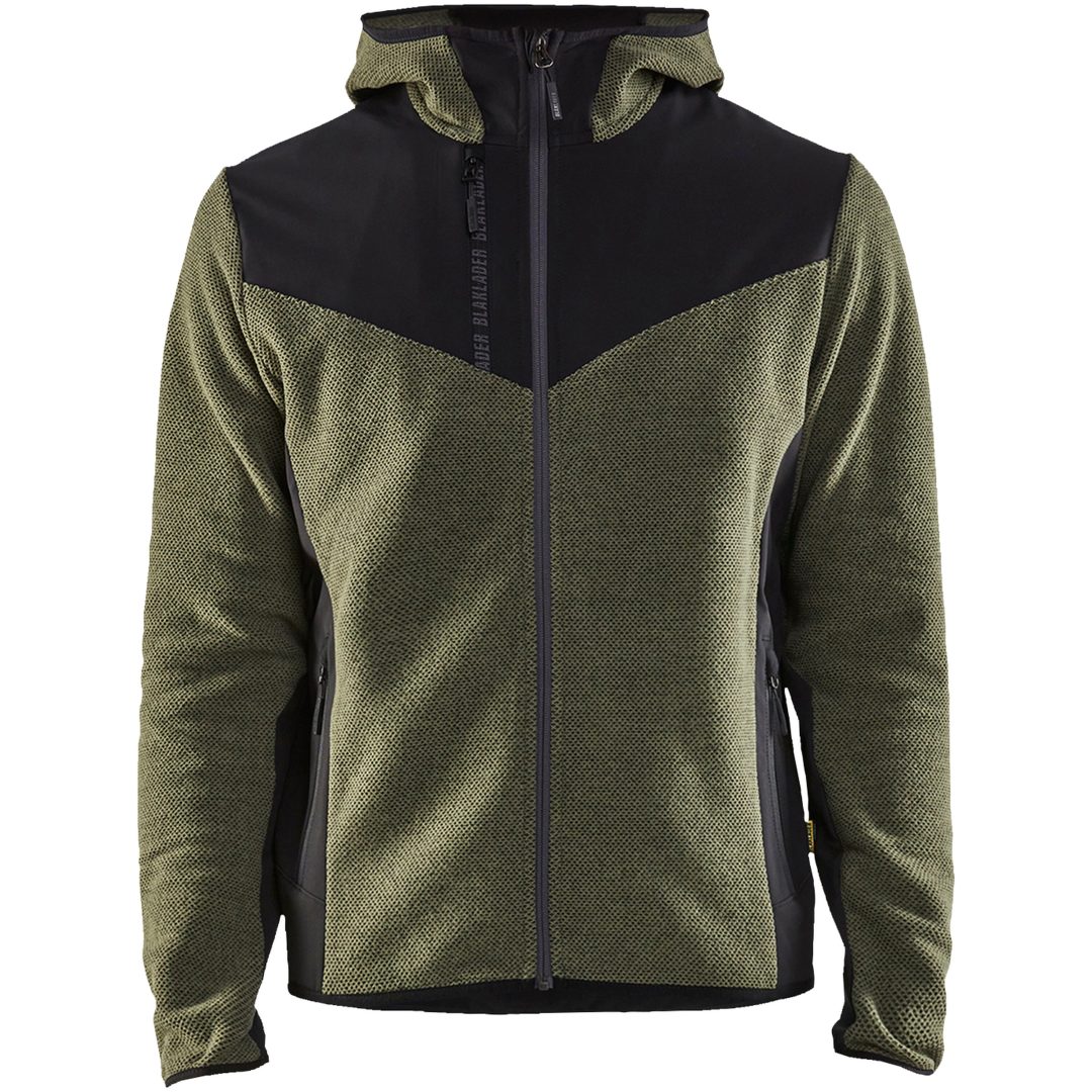 Stickad Jacka Svart/grön 59402536 Blåkläder JACKET 59402536 GREEN/BLA XS