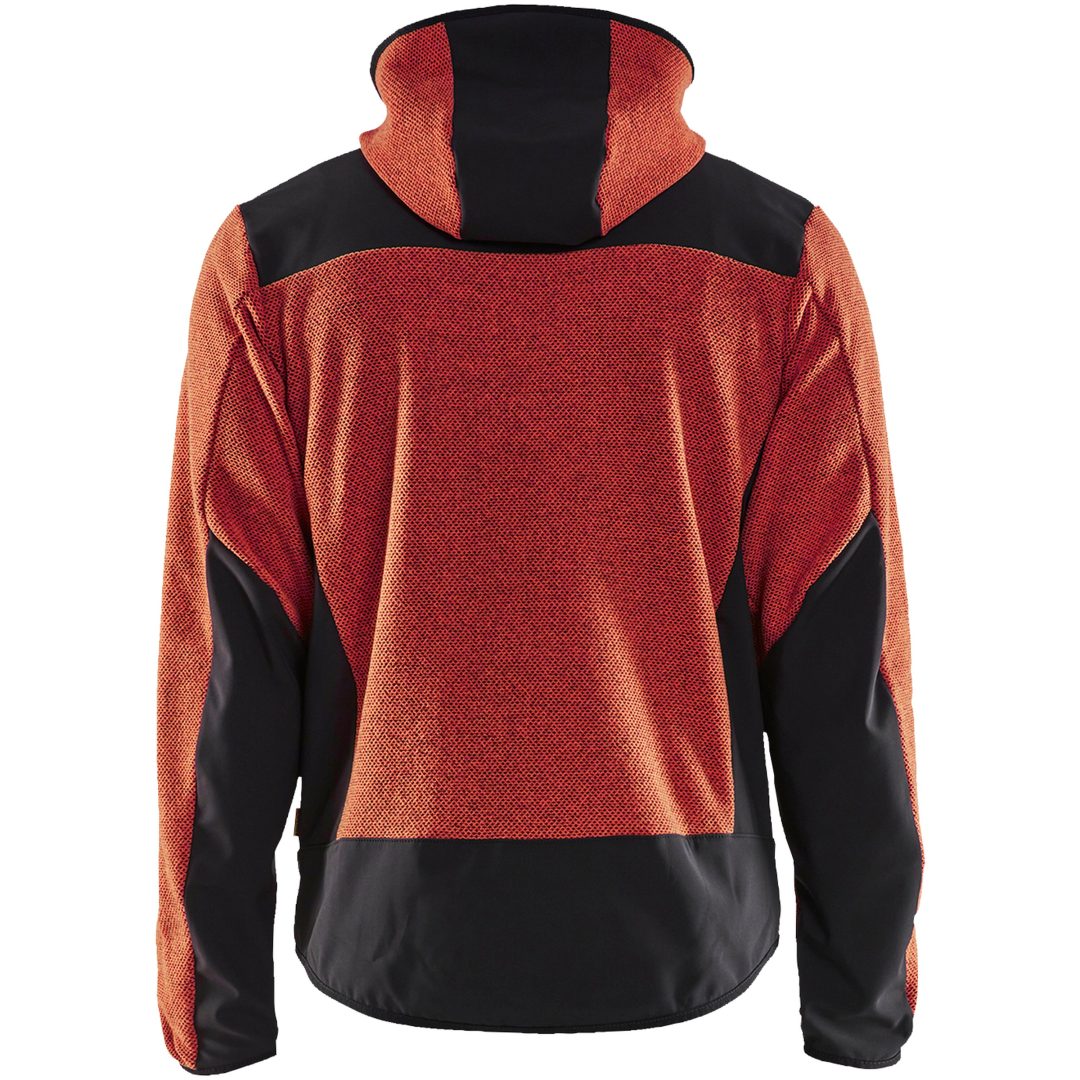 Stickad Jacka Svart/röd 59402536 Blåkläder JACKET 59402536 RED/BLACK XS – bild 2
