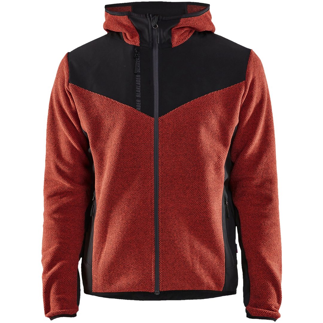 Stickad Jacka Svart/röd 59402536 Blåkläder JACKET 59402536 RED/BLACK XS