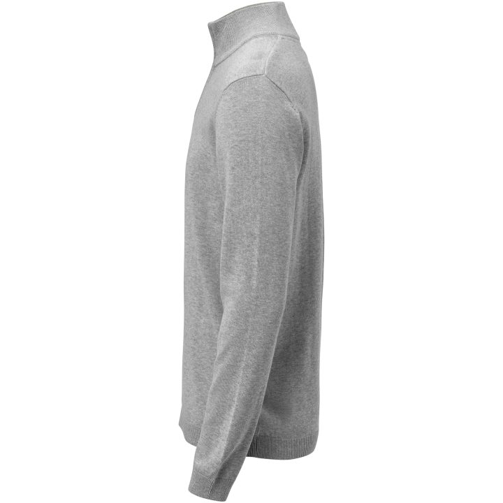 Stickad tröja Ashland Halfzip Gråmelerad James Harvest – bild 6