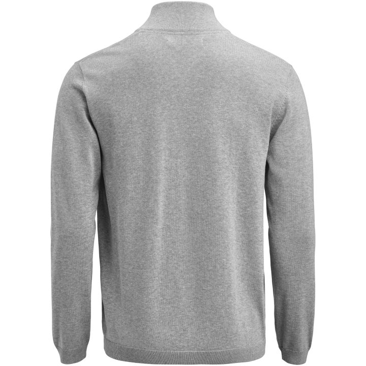 Stickad tröja Ashland Halfzip Gråmelerad James Harvest – bild 7