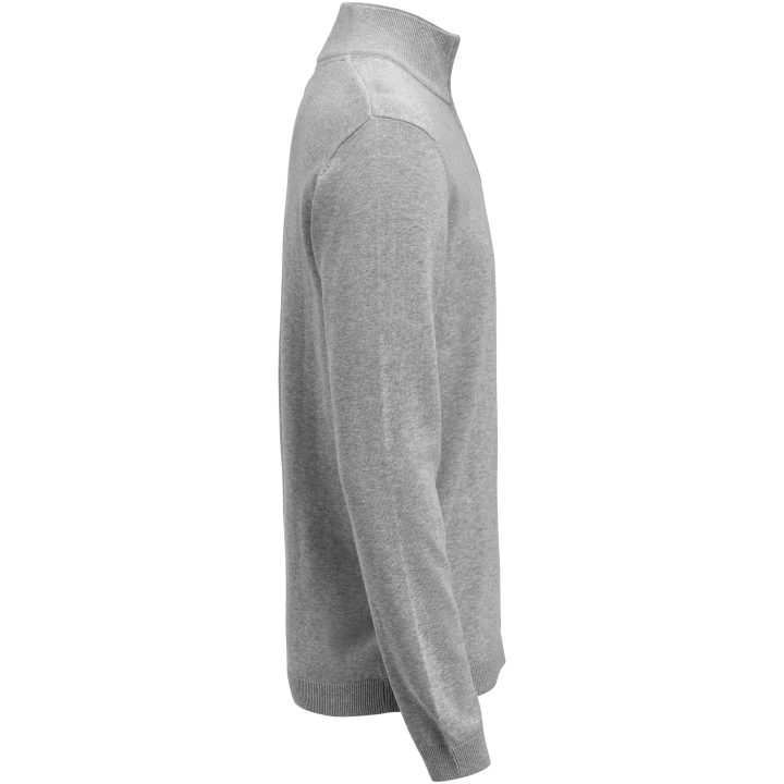 Stickad tröja Ashland Halfzip Gråmelerad James Harvest – bild 8