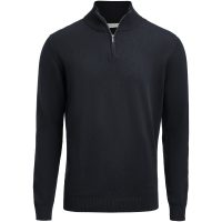 Stickad tröja Ashland Halfzip Marinblå James Harvest