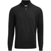 Stickad tröja Ashland Halfzip Svart James Harvest