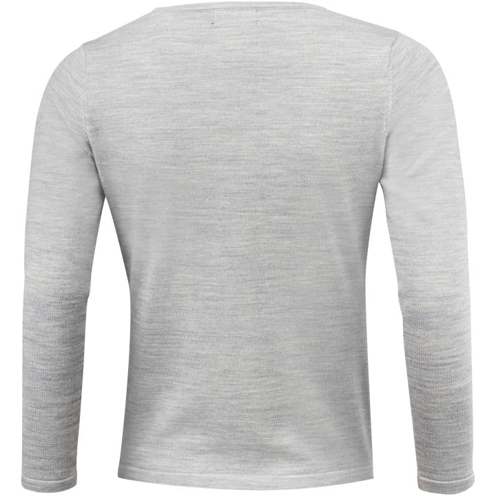 Stickad tröja Dam Merino U Ljusgrå melerad J.Harvest & Frost XS – bild 2