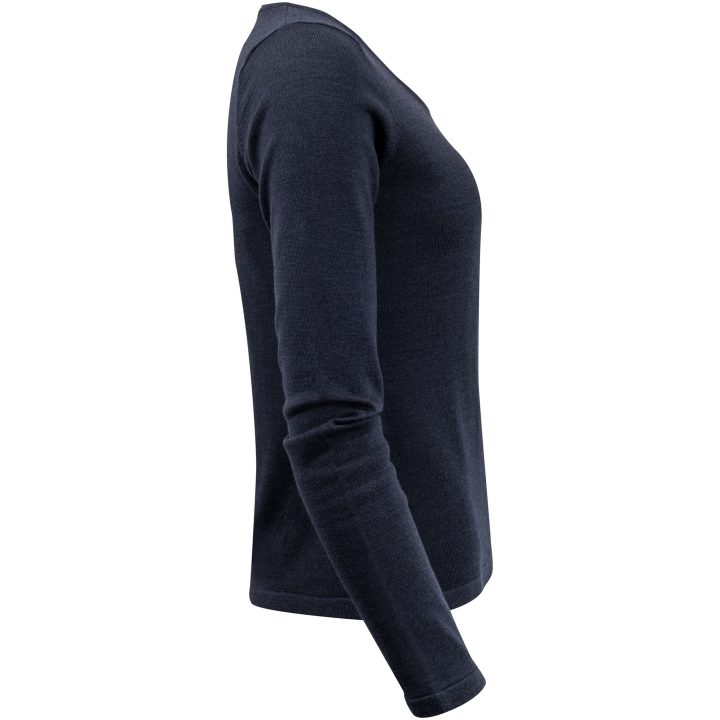Stickad tröja Dam Merino U Marinblå J.Harvest & Frost XS – bild 4