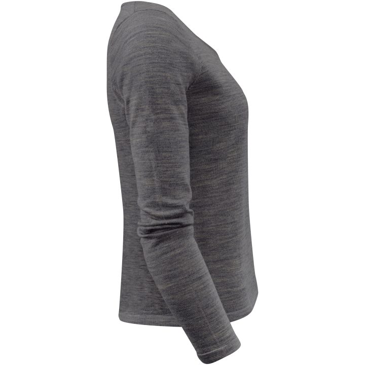 Stickad tröja Dam Merino U Mörkgrå melerad J.Harvest & Frost XS – bild 5