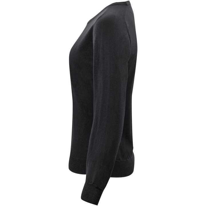Stickad tröja Dam Merino U Svart J.Harvest & Frost XS – bild 2