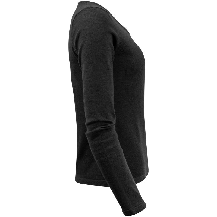 Stickad tröja Dam Merino U Svart J.Harvest & Frost XS – bild 4