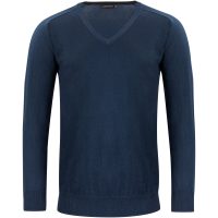 Stickad tröja Merino V Marinblå J.Harvest & Frost