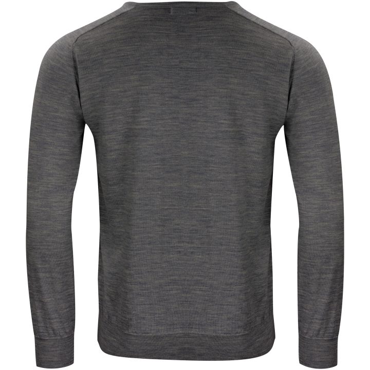 Stickad tröja Merino V Mörkgrå melerad J.Harvest & Frost s – bild 3